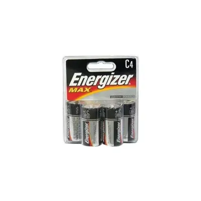 Eveready Battery - Energizer MAX - 03980003976 - Alkaline Battery Energizer Max C Cell 1.5v Disposable 4 Pack