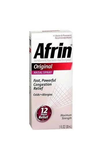 Bayer - Afrin Original - 04110081125 - Sinus Relief Afrin Original 0.05% Strength Nasal Spray 30 mL