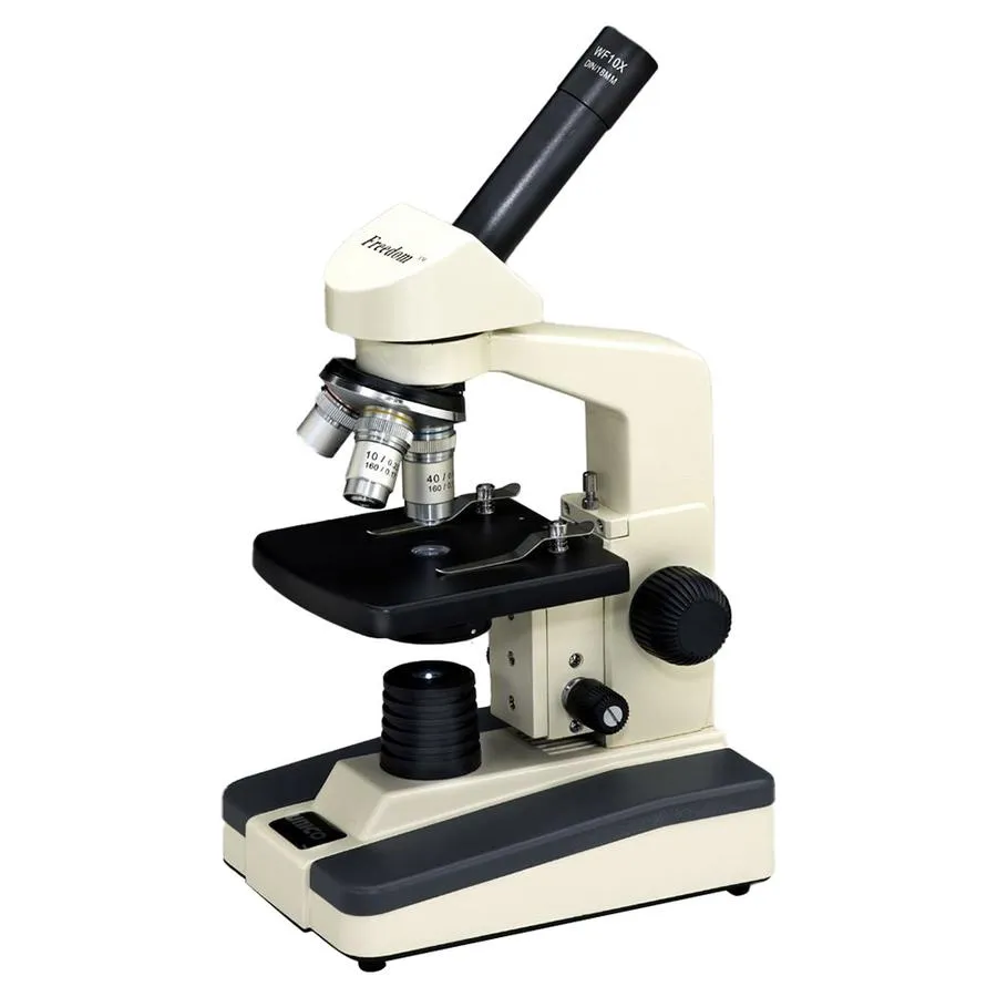Unico - G383-LED - Microscope, Trinocular, 10X Widefield Eyepiece, 4X, 10X, 40X, 100X, Achromat, NA 1.25 Condenser, Iris Diaphragm, Mechanical Stage, LED Illumination, 3 Watt LED Bulb, Coaxial Focusing (DROP SHIP ONLY)