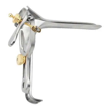 Medgyn Products - 030906 - Vaginal Speculum Medgyn Pederson Nonsterile Surgical Grade Stainless Steel Small Double Blade Duckbill Reusable Without Light Source Capability