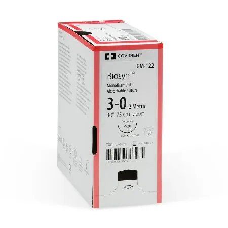 Covidien - Biosyn - M-114 - Absorbable Suture Without Needle Biosyn Polyester Monofilament Size 0