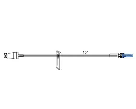 Icu Medical - MC33309 - IV Extension Set Needle-Free Port Small Bore 17 Inch Tubing