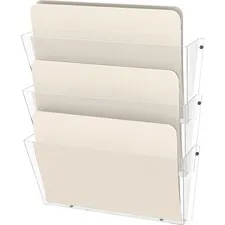 Deflecto - From: DEF63601RT To: DEF63602RT - Unbreakable Docupocket 3-Pocket Wall File