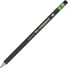 Dixonticon - DIX22500 - Tri-Conderoga Pencil With Microban Protection, Hb (#2), Black Lead, Black Barrel, Dozen