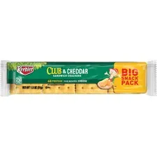 Kelloggs - KEB21163 - Sandwich Cracker, Club And Cheddar, 8 Cracker Snack Pack, 12/Box