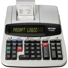 Victortech - VCTPL8000 - Pl8000 One-Color Prompt Logic Printing Calculator, Black Print, 8 Lines/Sec