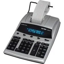 Victortech - VCT12403A - 1240-3A Antimicrobial Printing Calculator, Black/Red Print, 4.5 Lines/Sec