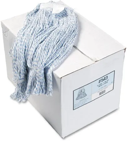 Lagasse - Boardwalk - BWK543CT - Wet String Finish Mop Head Boardwalk Looped-end Large Blue / White Rayon / Polyester Reusable