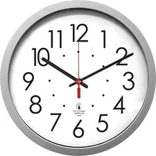 Chgolthseb - ILC67818003 - Silver Contemporary Clock, 14.5" Overall Diameter, Silver Case, 1 Aa (Sold Separately)