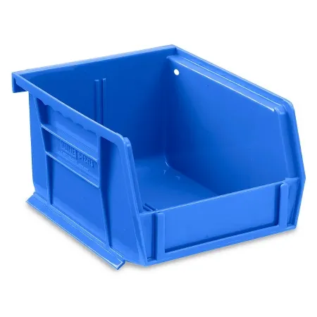 Uline - S-12413BLU - Stackable Storage Bin Uline Blue Plastic 3 X 4 X 5-1/2 Inch