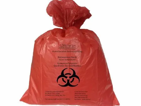 Medegen Medical Products - Ac2535r - Biohazard Waste Bag Medegen Medical Products 13 To 16 Gal. Red Bag Polypropylene 25 X 35 Inch