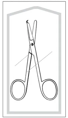 Sklar - Merit - 96-2596M - Suture Scissors Merit Spencer-littauer 4-1/2 Inch Length Office Grade Stainless Steel Sterile Finger Ring Handle Straight Blunt Tip / Blunt Tip