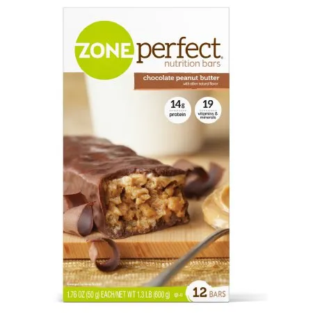 Abbott - ZonePerfect - From: 63161 To: 63304 -  Nutrition Bar  Chocolate Peanut Butter Flavor Bar 1.76 oz. Individual Packet
