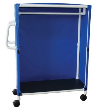 MJM International - 345-1C-4 - Linen / Specialty Cart With Cover 1 Shelf 125 Lbs. Per Shelf Weight Capacity Pvc 4 Inch Twin Casters