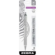 Zebrapen - ZEB59411 - M-701 Mechanical Pencil, 0.7 Mm, Hb (#2.5), Black Lead, Silver Barrel