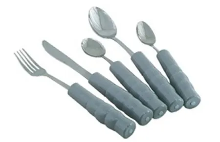 Alimed - Weighted Handle Flatware - 8462 - Knife Weighted Handle Flatware Weighted Gray Stainless Steel
