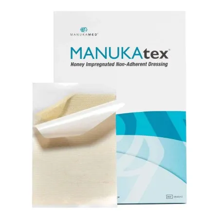 Manukamed - MANUKAtex - MM0010 - Honey Impregnated Wound Dressing MANUKAtex Rectangle 4 X 5 Inch Sterile