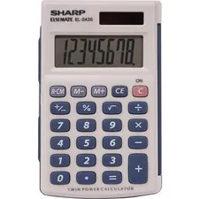 Sharpelect - SHREL243SB - El-243Sb Solar Pocket Calculator, 8-Digit Lcd