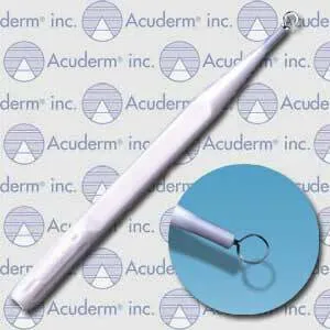 Acuderm - Acu-Dispo-Curette - R0550 - Dermal Curette Acu-dispo-curette 5 Inch Length Flat Handle 5 Mm Tip Loop Tip