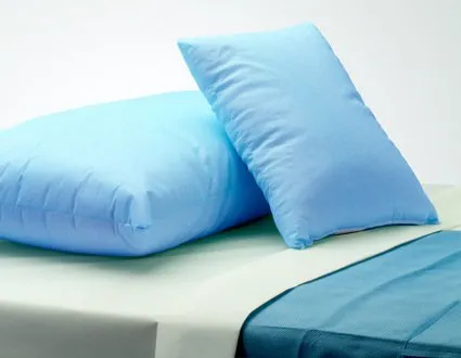 The Pillow Factory - Comfort Care - 51120 - Bed Pillow Comfort Care Soft 19 X 25 Inch Blue Reusable