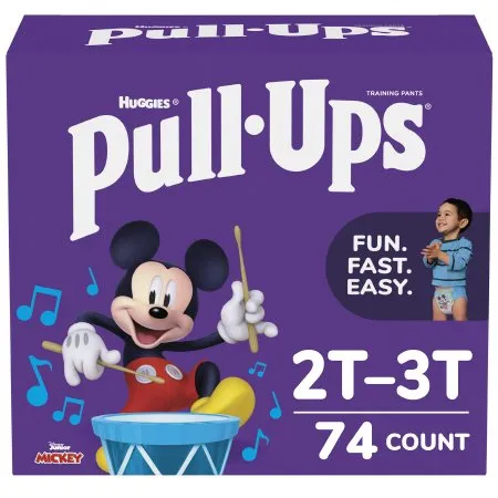 Kimberly Clark - Pull-Ups Learning Designs for Boys - 45122 - Male Toddler Training Pants Pull-Ups Learning Designs for Boys Size 2T to 3T Disposable Heavy Absorbency