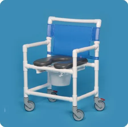 IPU - VL OF9250 OS B - Commode / Shower Chair Ipu Mesh Backrest 400 Lbs. Weight Capacity