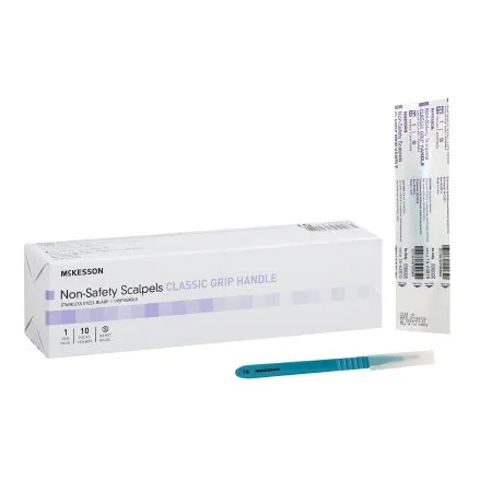 McKesson - 16-63815 - Scalpel No. 15 Stainless Steel / Plastic Classic Grip Handle Sterile Disposable