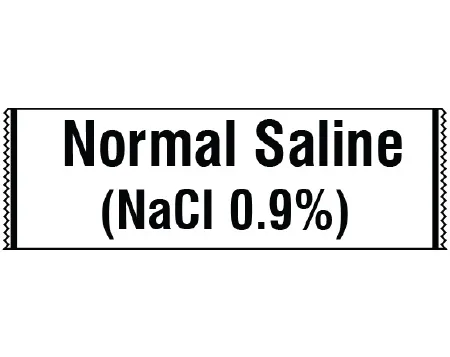 Shamrock Scientific - SA-3242 - Drug Label Shamrock Anesthesia Label Normal Saline / (nacl 0.9%) White 1/2 X 1 Inch