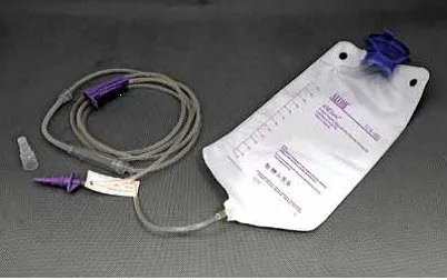 Amsino - E-1200 - Enteral Feeding Bag with Attached Pump Set, Secure Lock Tip, 1200ml,, 30/cs (42 cs/plt)
