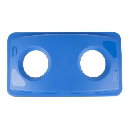 RJ Schinner Co - Slim Jim - FG269288BLUE - Recycle Bin Lid Slim Jim 2.8 X 11.3 X 20.4 Inch  Blue  Plastic  Rectangular  Canopy  Snap-On