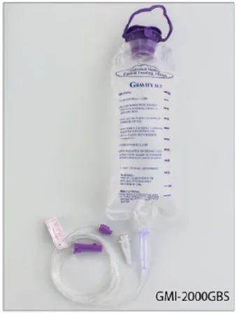 Generica Medical International - Generica - GMI2000GBS -  Gravity Feeding Bag Set with ENFIT Connector and Transitional Adapter  1000 mL