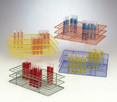 Bel-Art Products - Poxygrid - 18754-0000 - Test Tube Rack Poxygrid 40 Place 15 to 16 mm Tube Size Green 64 X 92 X 202 mm
