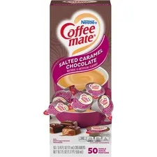 Nestle - NES77197 - Liquid Coffee Creamer, Salted Caramel Chocolate, 0.38 Oz Mini Cups, 50/Box