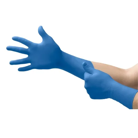 Microflex Medical - MegaPro - L854 - Exam Glove Megapro X-large Nonsterile Latex Extended Cuff Length Fully Textured Blue Not Rated