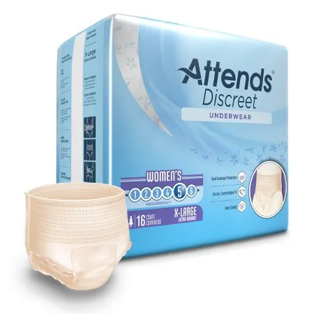Attends Healthcare Products - Attends Discreet - ADUF40 -  Female Adult Absorbent Underwear  Pull On with Tear Away Seams X Large Disposable Heavy Absorbency