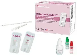Immune Health Basics - IHP-10 - Rapid Test Kit Detector H. Pylori™ Infectious Disease Immunoassay H. Pylori Whole Blood / Serum / Plasma Sample 10 Tests Clia Waived For Whole Blood