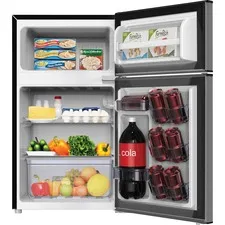 Avanti - AVARA31B3S - Counter-Height 3.1 Cu. Ft Two-Door Refrigerator/Freezer, Black/Stainless Steel