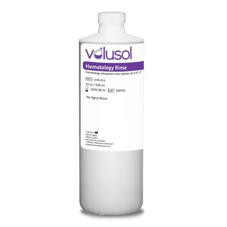 Volusol - VHR-016 - Hematology Reagent Hematology Rinse pH 7.0 16 oz.
