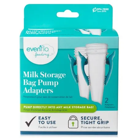Evenflo - Evenflo Advanced - 5142111 - Breast Milk Storage Bag Adapter Evenflo Advanced For Evenflo Advanced Breast Pumps and Most Other Standard Neck Breast Pump Brands