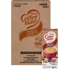 Nestle - NES79129CT - Liquid Coffee Creamer, Vanilla Caramel, 0.38 Oz Mini Cups, 50/Box, 4 Boxes/Carton, 200 Total/Carton