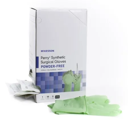 McKesson - 20-2085N - Perry Performance Plus Surgical Glove Perry Performance Plus Size 8.5 Sterile Polyisoprene Standard Cuff Length Smooth Green Chemo Tested