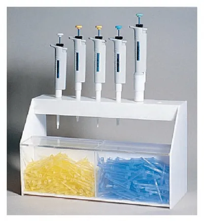 Fisher Scientific - Fisherbrand - 1368124 - Pipetter Stand Workstation Fisherbrand For Six Pipettors, Two Bins Of Tips