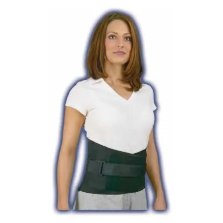 Medical Specialties - Back-n-Black - 163227 - Back Brace Back-n-black 2x-large D-ring / Hook And Loop Strap Closure 53 To 59 Inch Waist Circumference 10 Inch Back Height To 6 Inch Front Height Adult