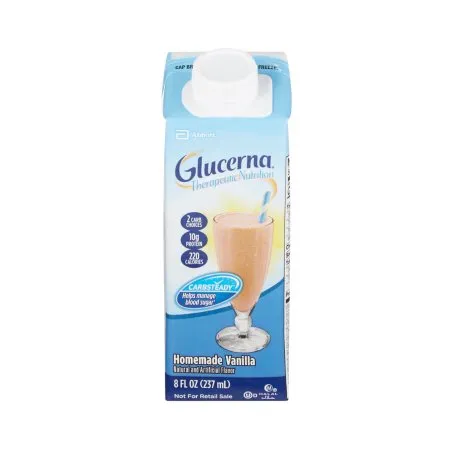 Abbott - Glucerna Therapeutic Nutrition Shake - 64922 - Oral Supplement Glucerna Therapeutic Nutrition Shake Vanilla Flavor Liquid 8 oz. Carton