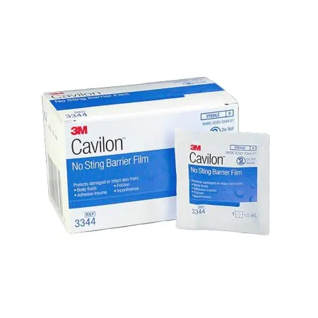 3M - 3344 - Cavilon No Sting Skin Barrier Wipe Cavilon No Sting 35 to 65% Strength Hexamethyldisiloxane / Isooctane / Acrylate Terpolymer / Polyphenylmethylsiloxane Individual Packet Sterile