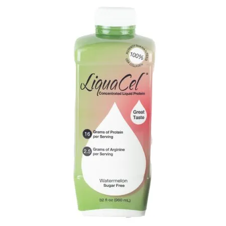 Global Health Products - LiquaCel - GH96 - Oral Supplement LiquaCel Watermelon Flavor Liquid 32 oz. Bottle