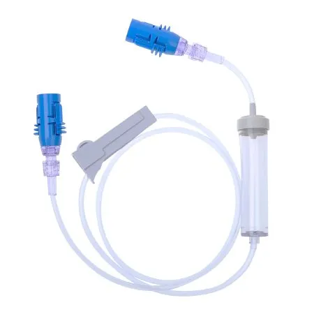 Icu Medical - ChemoLock - CL3520 - Secondary IV Administration Set ChemoLock Gravity 2 Ports 20 Drops / mL Drip Rate Without Filter 40 Inch Tubing Chemotherapy Medication