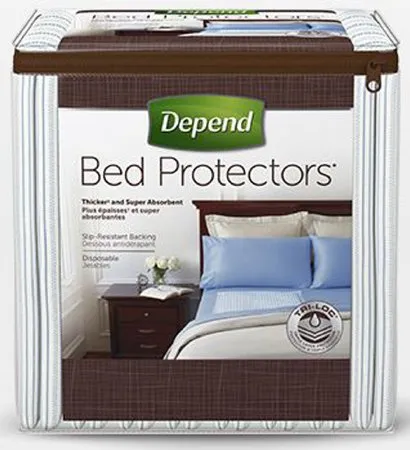 Kimberly Clark - Depend Bed Protectors - 46961 -  Disposable Underpad  20 2/5 X 36 Inch Tri Loc Core Moderate Absorbency