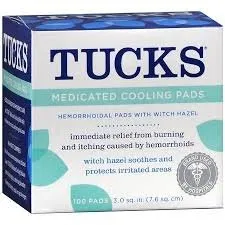 Blistex - Tucks - 04138800730 - Hemorrhoid Relief Tucks Pad 100 per Box