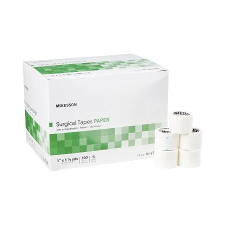McKesson - 16-47310S - Medical Tape White 1 Inch X 1 1/2 Yard Paper NonSterile